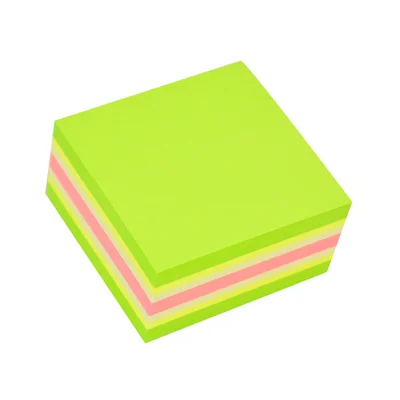 Stick'n Самозалепващи се листчета, 51 x 51 mm, неонови, 4 цвята, 250 листа