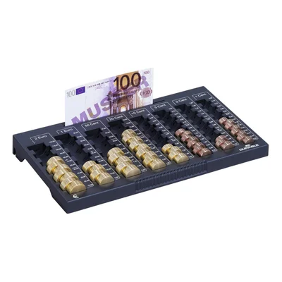 Durable Монетник Uroboard, в евро, L, пластмасов, черен