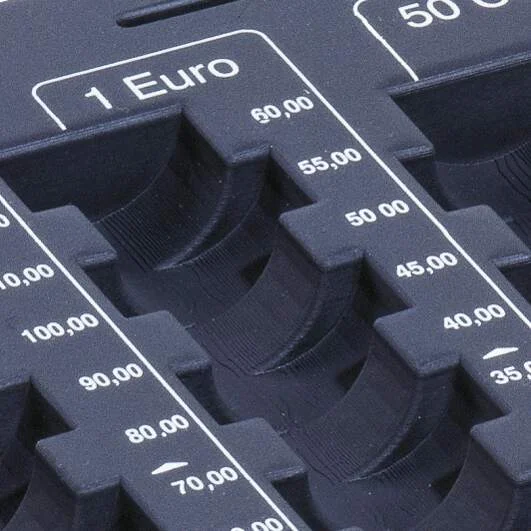 Durable Монетник Uroboard, в евро, L, пластмасов, черен