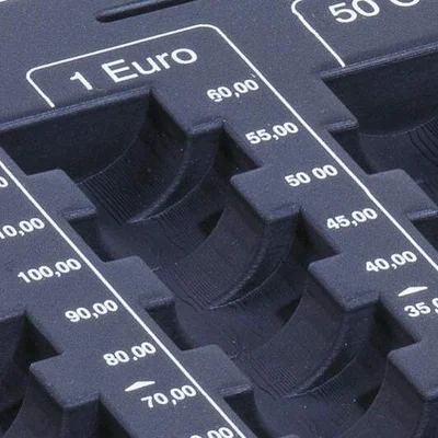 Durable Монетник Uroboard, в евро, L, пластмасов, черен