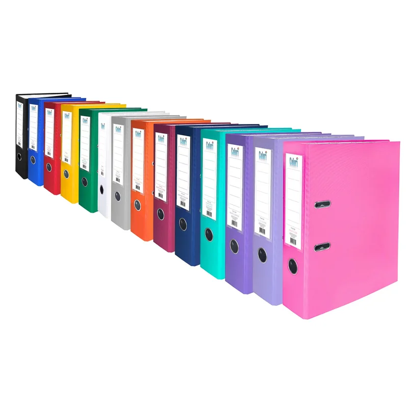 Colori Класьор, 8 cm, PP, несглобен, бял, 50 броя