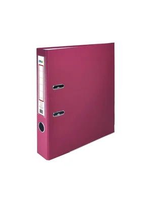 Office 1 Класьор, 5 cm, PP, с метален кант, несглобен, бордо, 50 броя