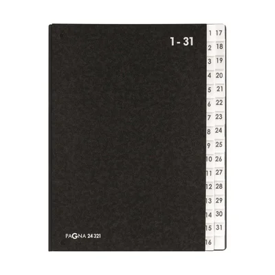 Durable Папка Classic, картонена, с 31 разделителя, черна