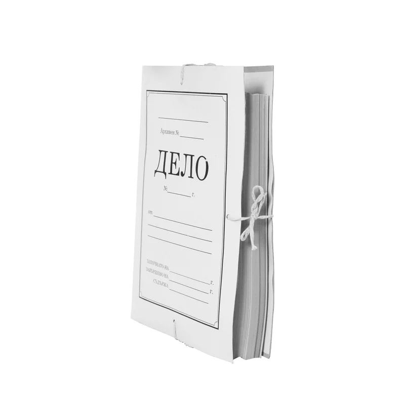 Папка „Дело“, с картонен гръб, 600 g/m2, широчина 8 cm, 10 броя