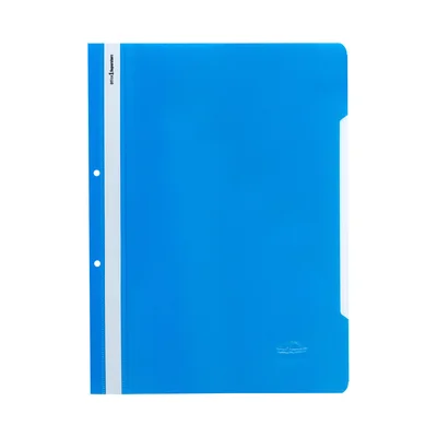 Office 1 Папка, PP, с перфорация, синя, 12 броя
