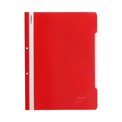 Office 1 Папка, PP, с перфорация, червена, 12 броя