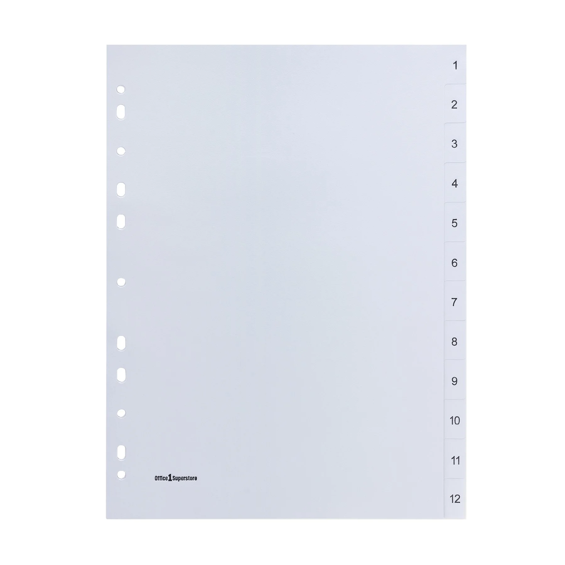 Office 1 Разделител, PP, A4, с номерация, 10 броя