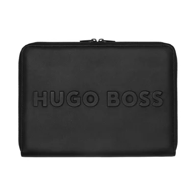 Hugo Boss Конферентна папка Label, А4, с цип, черна