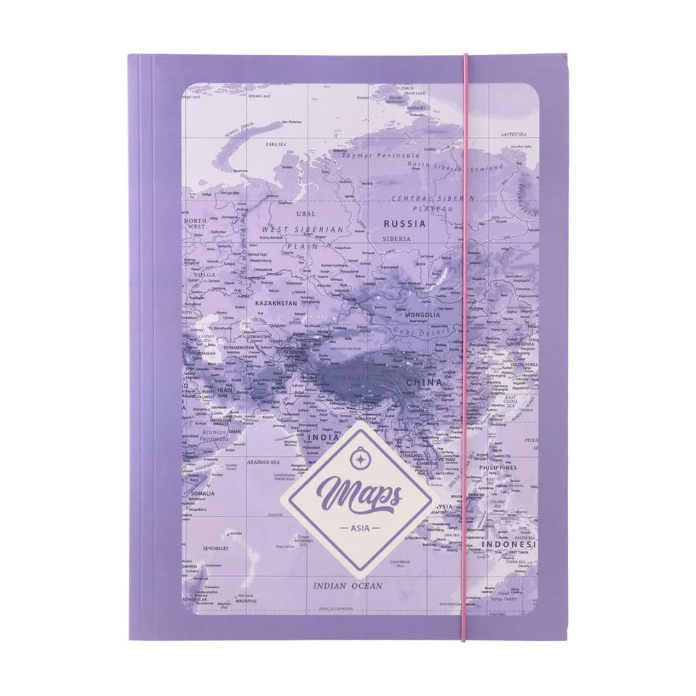 Папка Biro Time Apex 10, с ластик, А4, 10 mm, лилава