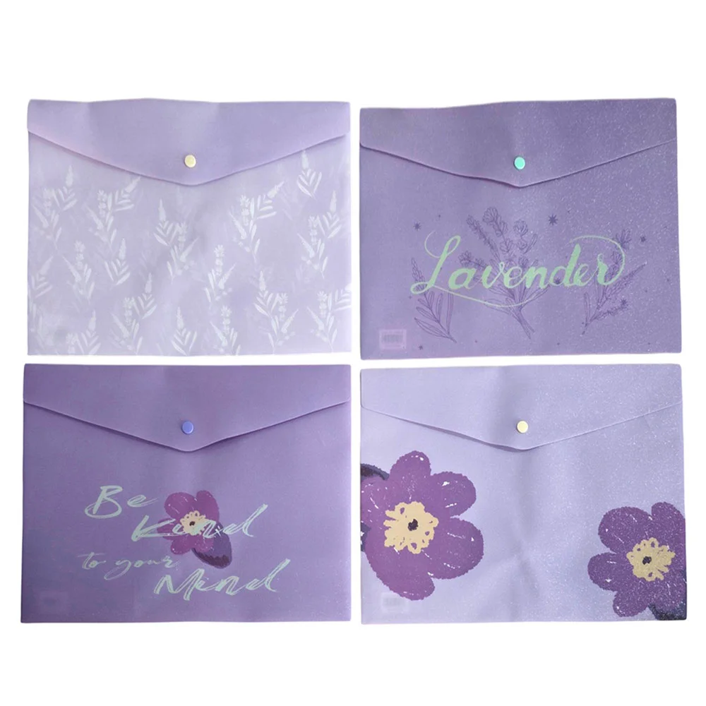 Папка Carta, A4, с копче, цветя, асорти, 1 брой