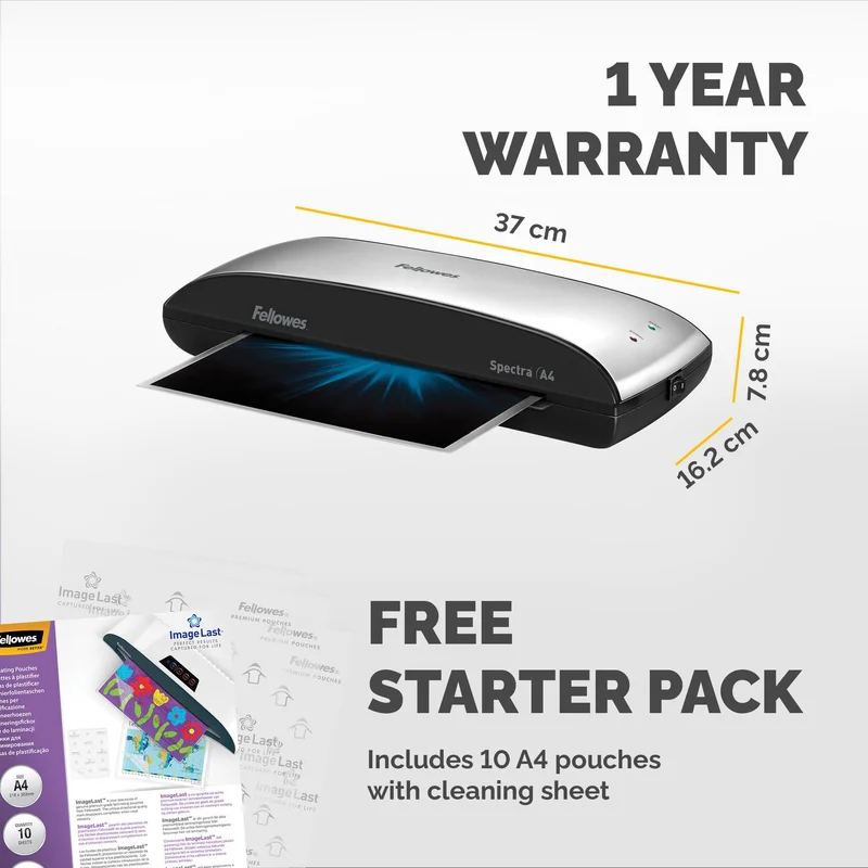 Ламинатор Fellowes Spectra, A4, за фолио до 125 микрона
