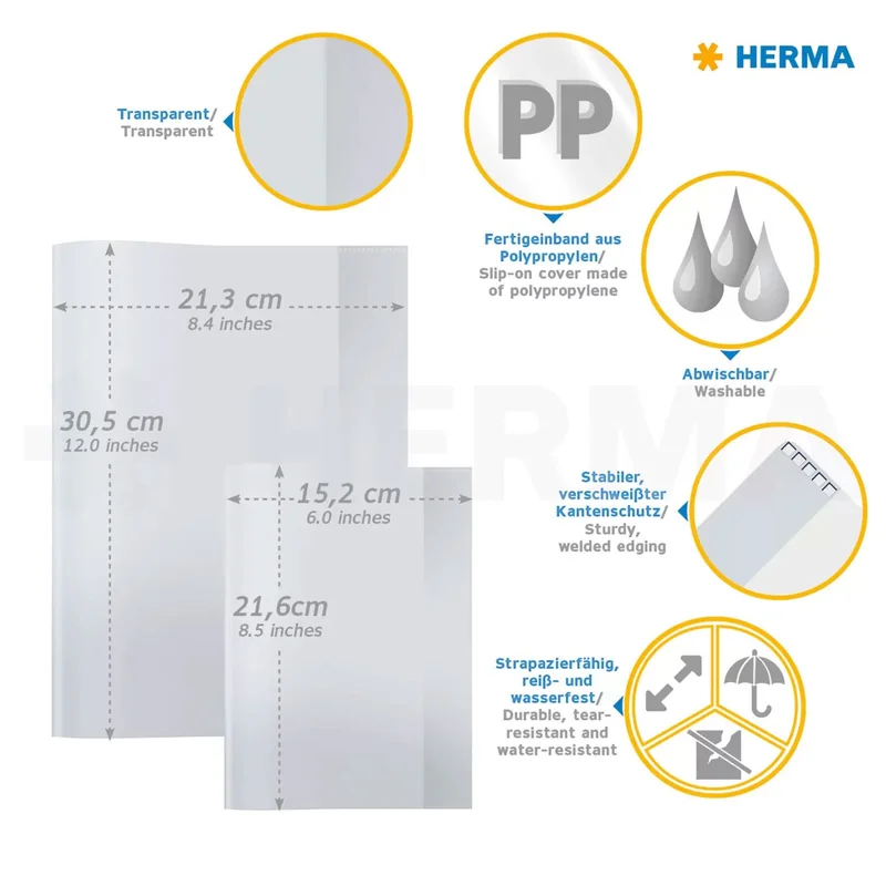 Herma Подвързия, A5, PP, оранжева/прозрачна