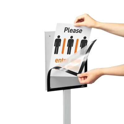 Durable Инфо-дисплей Info Stand Basic, A4, тъмносив