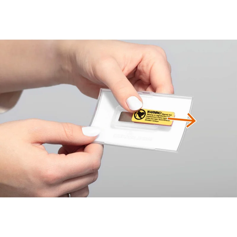 Durable Бадж Click Fold, с магнит, хоризонтален, 54 х 90 mm, 10 броя