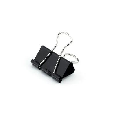 Top Office Щипки за пари, 25 mm, черни, 12 броя
