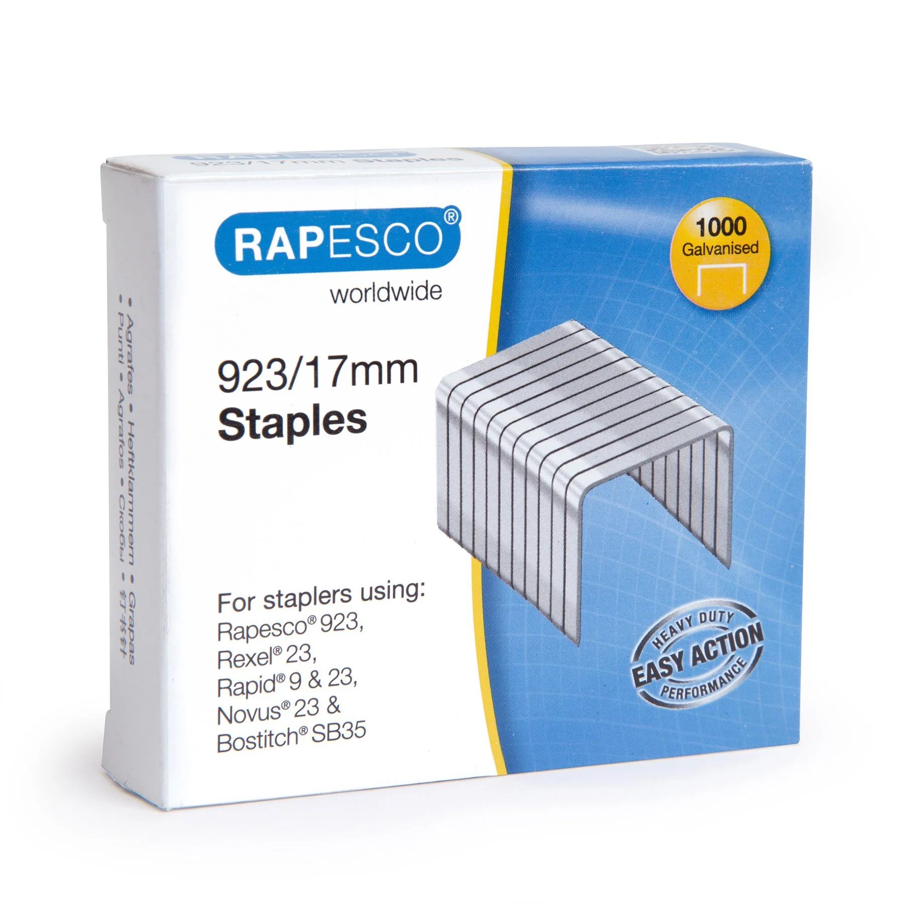 Rapesco Телчета за телбод, размер 23/17 mm, 1000 броя