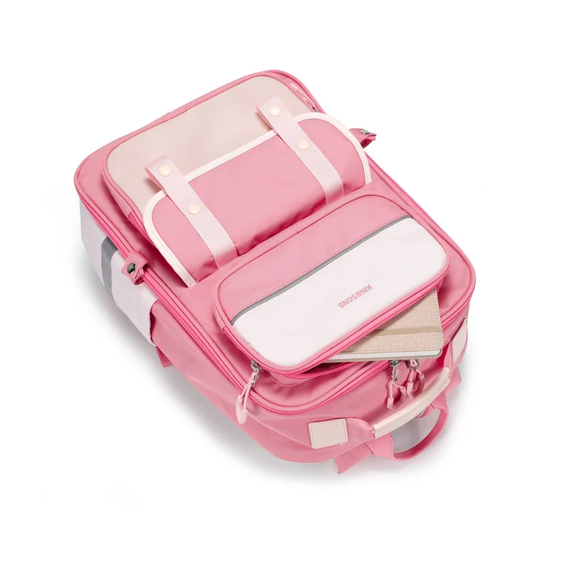 Раница Kingsons Ergo Junior, ученическа, розова