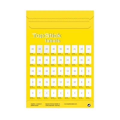 Top Stick Самозалепващи се етикети, A4, заоблени, 22 х 12 mm, 160 броя, 100 листа