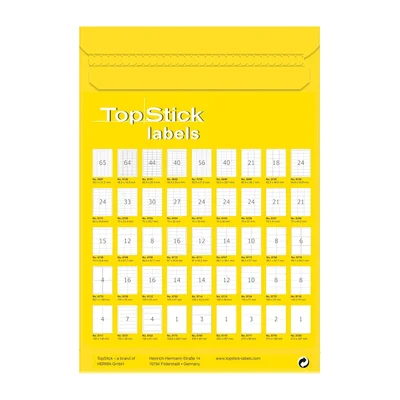 Top Stick Самозалепващи се етикети, A4, 70 х 37 mm, 24 броя, 100 листа