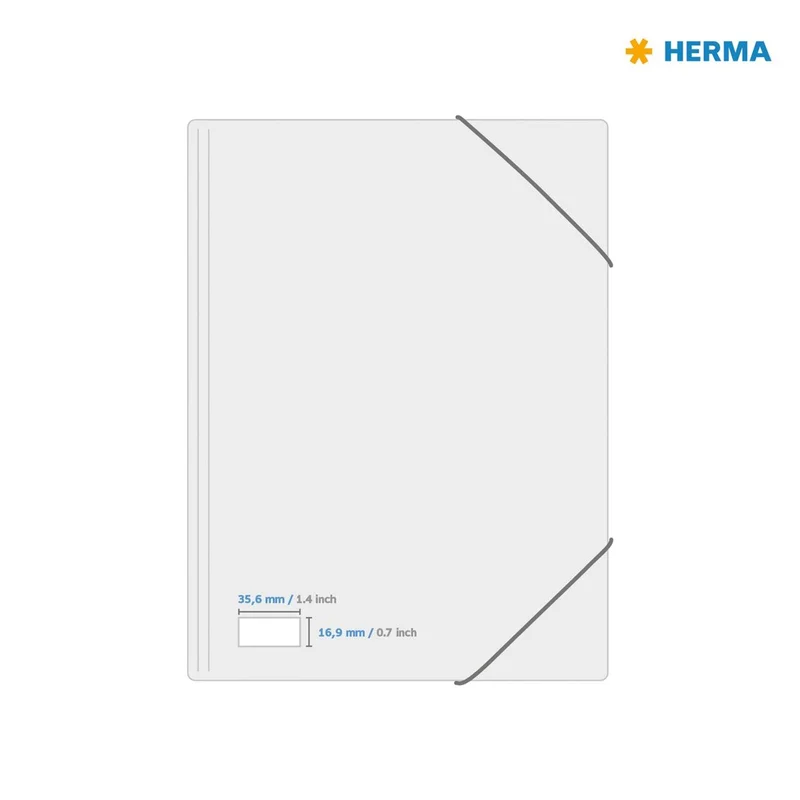 Herma Самозалепващи се етикети, A4, 35.6 х 16.9 mm, бели, 25 листа