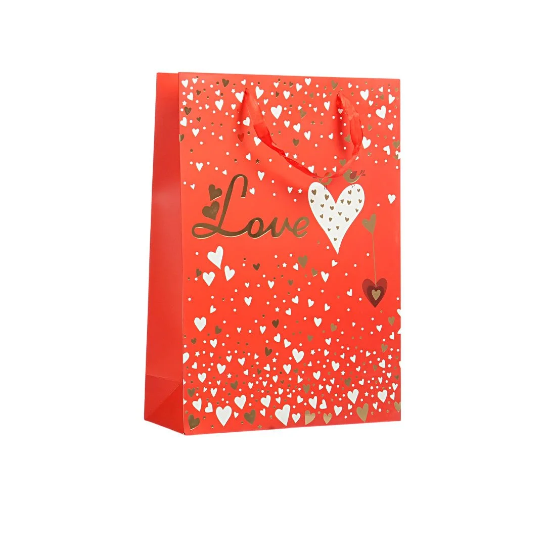 Подаръчна торбичка Love, 31 х 44 х 12 cm, червена