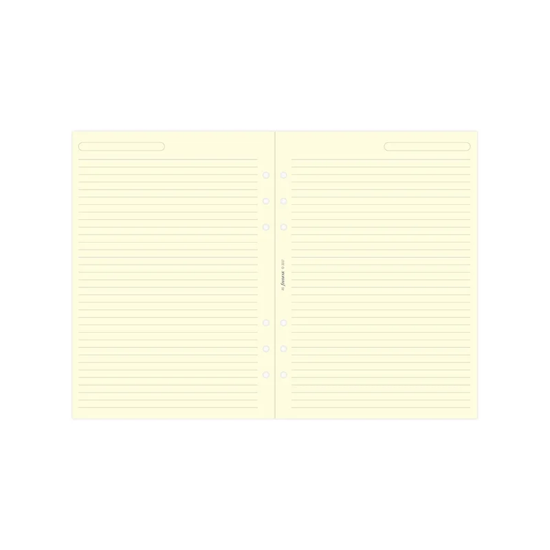 Filofax Пълнител за органайзер, A5, на редове, кремави листове