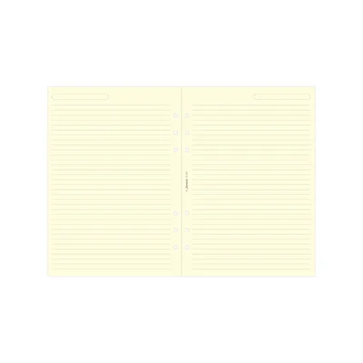 Filofax Пълнител за органайзер, A5, на редове, кремави листове