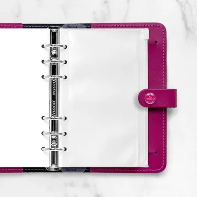 Filofax Плик за органайзер Personal, с цип, прозрачен