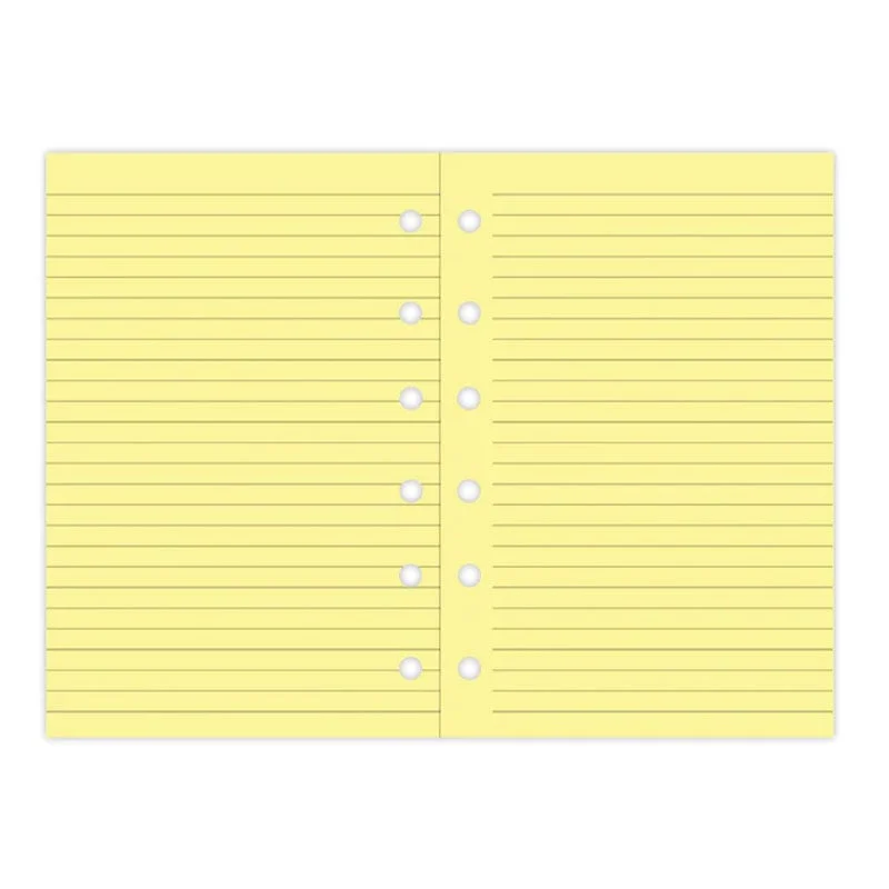 Filofax Пълнител за органайзер Pocket, на редове, жълт
