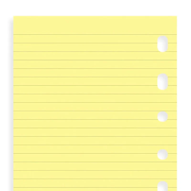 Filofax Пълнител за органайзер Pocket, на редове, жълт