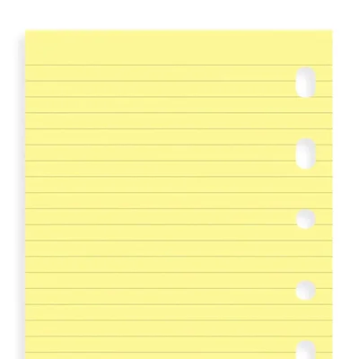 Filofax Пълнител за органайзер Pocket, на редове, жълт