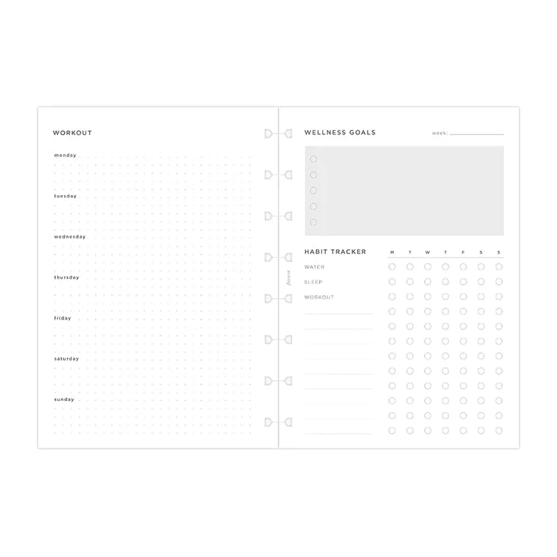 Filofax Пълнител за тефтер Minimal Wellness, А5
