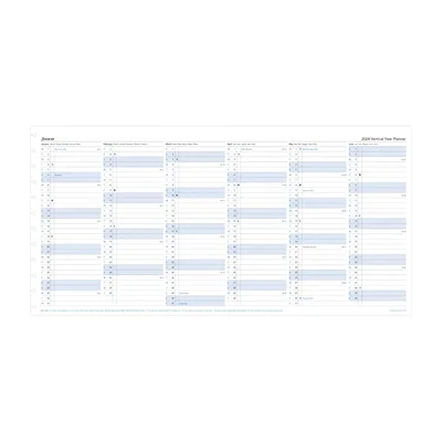 Filofax Пълнител за тефтер, А4, за 2024 година, 1 година на страница в разгъвка