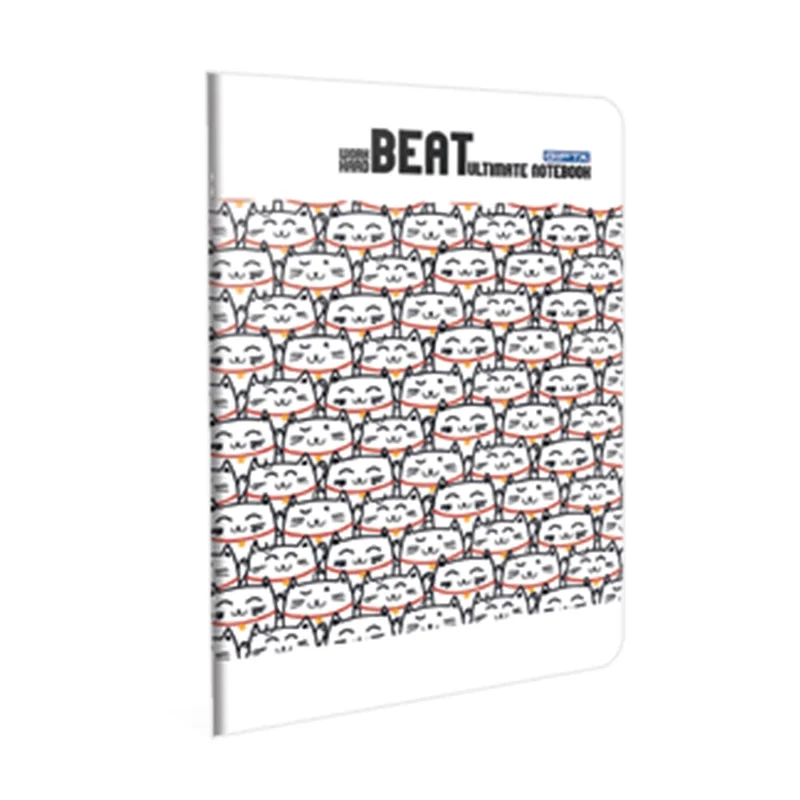 Gipta Тетрадка Beat, А4, бяла хартия, малки квадратчета, PP корица, 40 листа