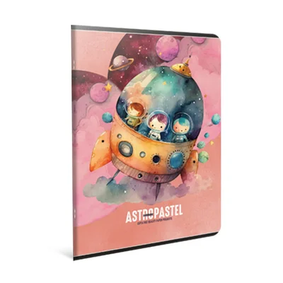Gipta Тетрадка Astropastel, А4, бяла хартия, малки квадратчета, картонена корица, 60 листа