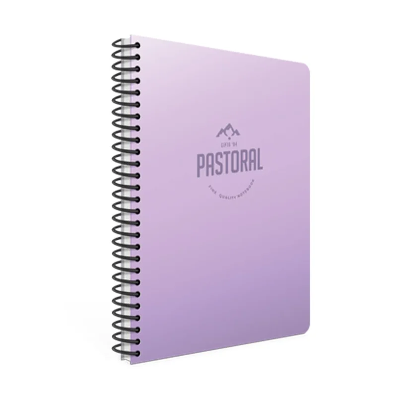 Gipta Тетрадка Pastoral, А4, бяла хартия, широки редове, PP корица, със спирала, 40 листа