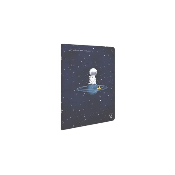 Gipta Тетрадка Astral, 13 x 21 cm, бяла хартия, широки редове, картонена корица, 60 листа