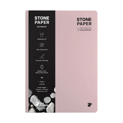 Art Pioneer Тетрадка Stone Paper, A5, твърда корица, 88 листа, розова