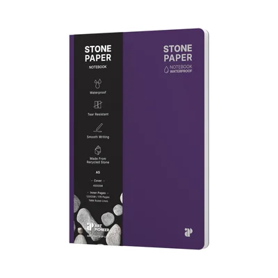 Art Pioneer Тетрадка Stone Paper, A5, твърда корица, 88 листа, лилава