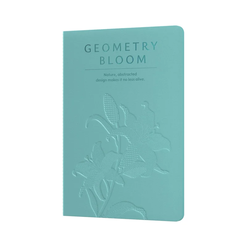 Art Pioneer Тетрадка Geometry Bllom, A5, шита, 60 листа, морскозелена