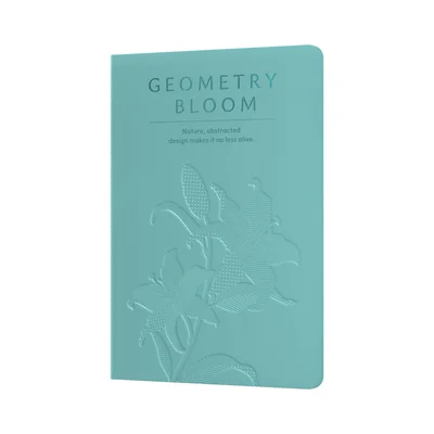 Art Pioneer Тетрадка Geometry Bllom, A5, шита, 60 листа, морскозелена