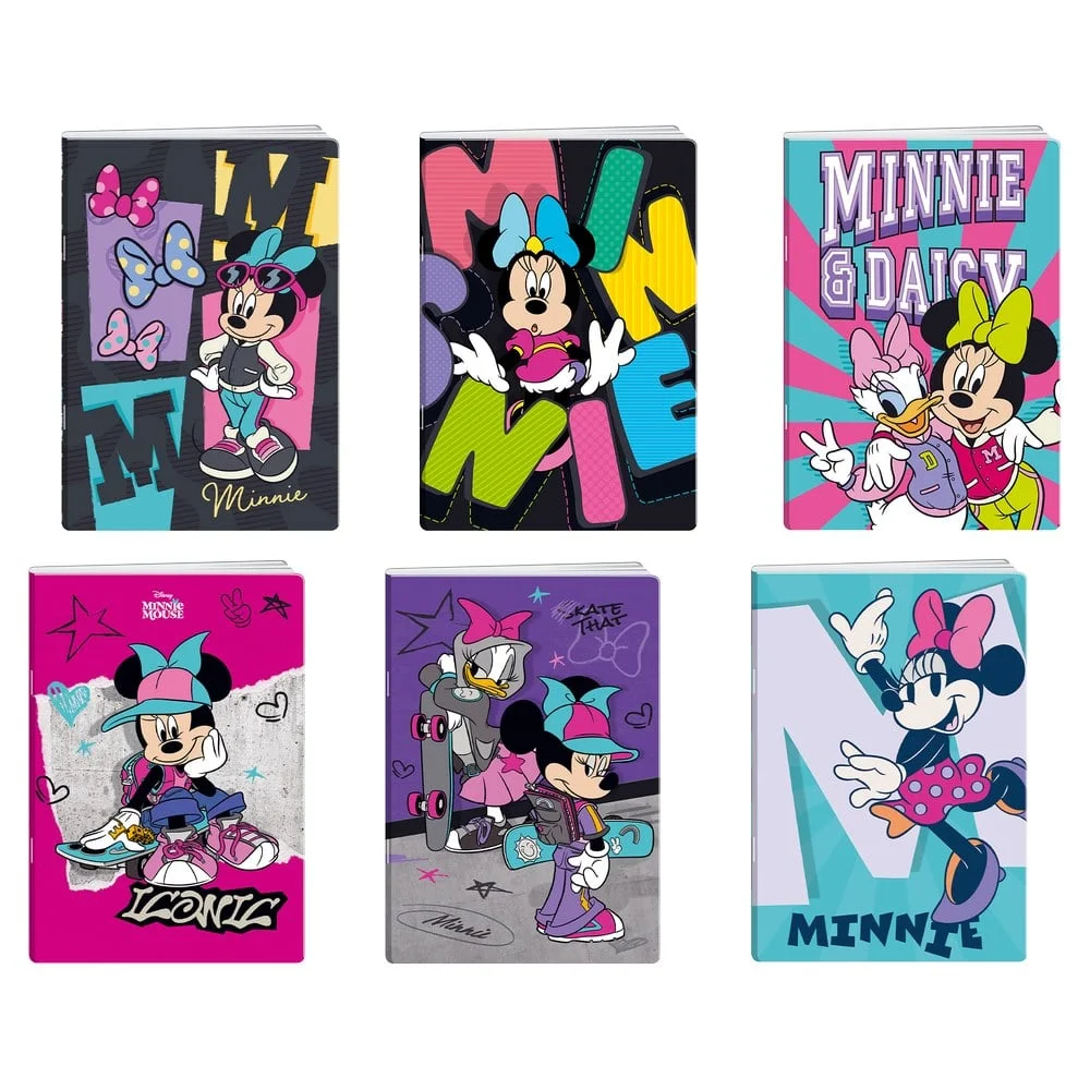 Тетрадка Best Buy Premium, Minnie Mouse, A5, малки квадратчета 5 x 5 mm, офсетова хартия, 50 листа, асорти, 1 брой