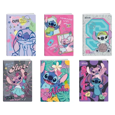 Тетрадка Best Buy Premium, Stitch, A5, бели листове, офсетова хартия, 50 листа, асорти, 1 брой