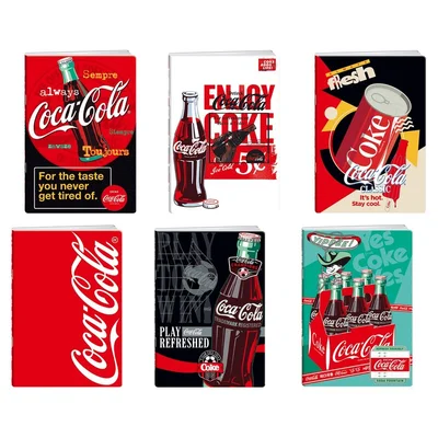 Тетрадка Best Buy Premium, Coca Cola, A5, широки редове, офсетова хартия, 50 листа, асорти, 1 брой