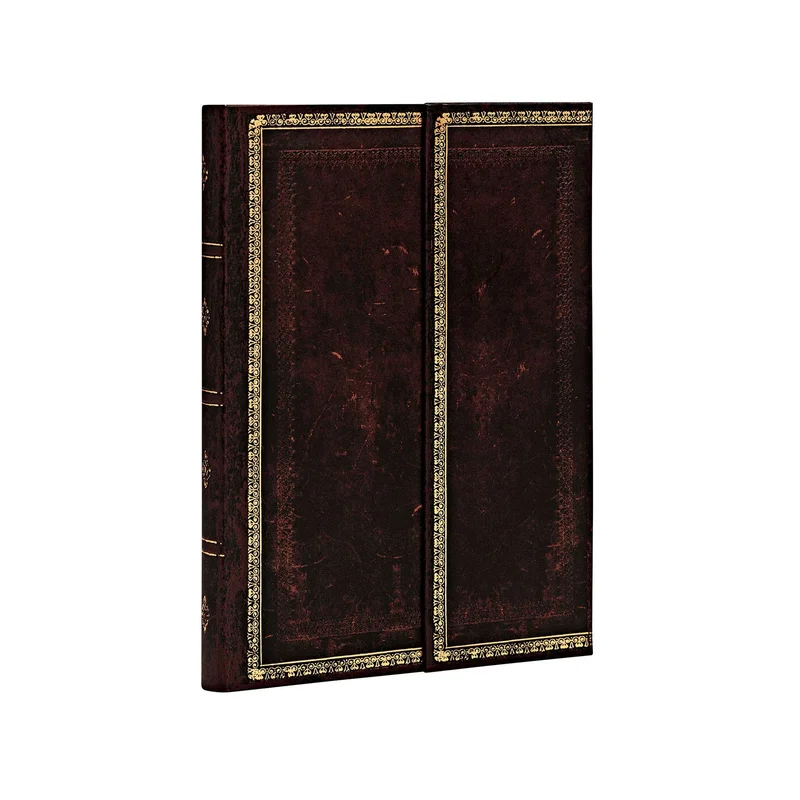 Paperblanks Тефтер Black Moroocan, Mini, широки редове, твърда корица, 88 листа