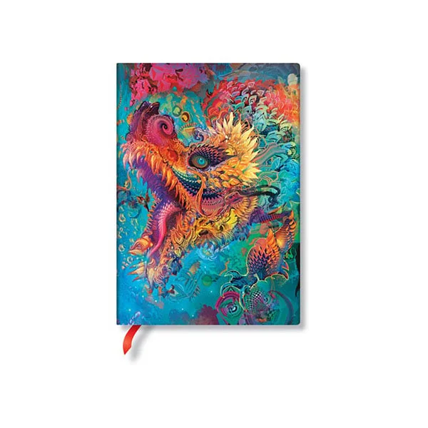 Paperblanks Тефтер Humming Dragon, Midi, твърда корица, 72 листа