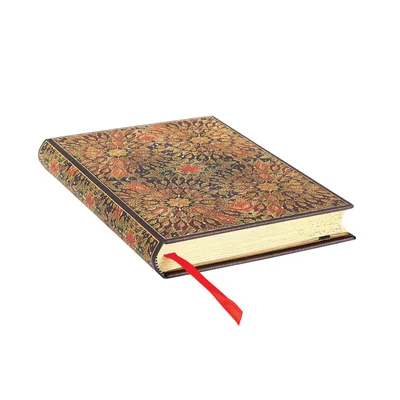 Paperblanks Тефтер Fire Flowers, Midi, широки редове, твърда корица, 120 листа