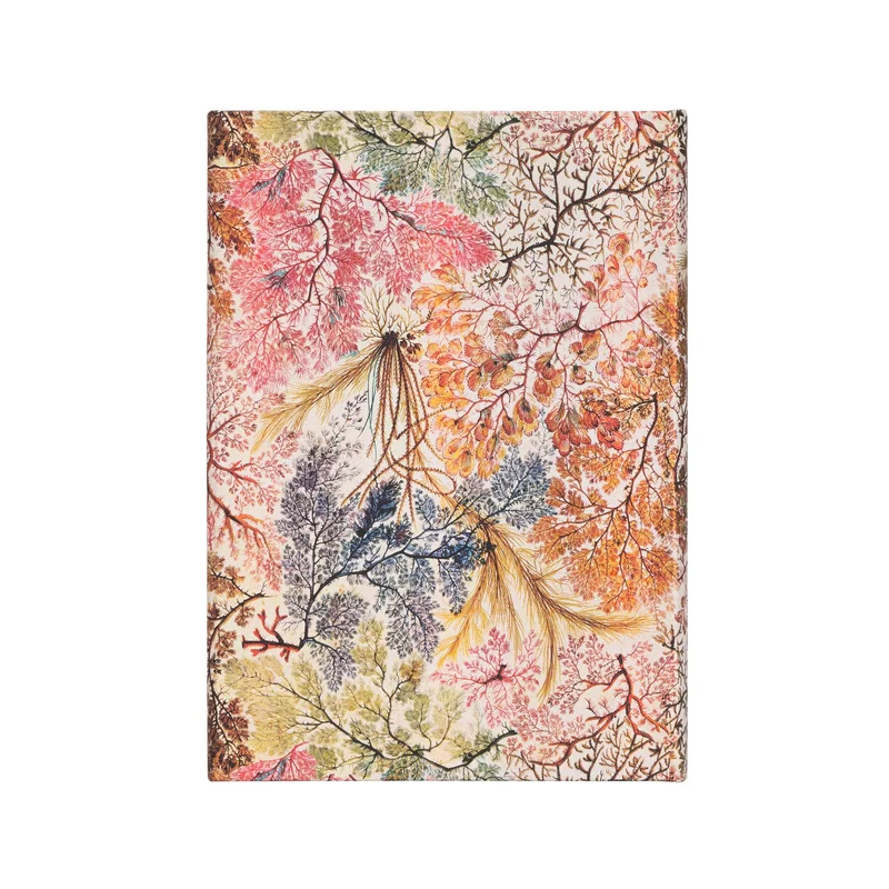 Paperblanks Тефтер Anemone, Midi, широки редове, твърда корица, 72 листа