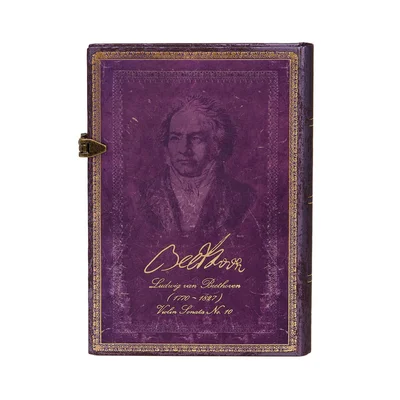 Paperblanks Тефтер Beethoven's 250th Birthday, Midi, широки редове, твърда корица, 120 листа