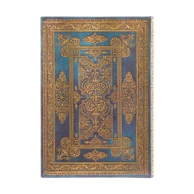 Paperblanks Тефтер Blue Luxe, Midi, широки редове, твърда корица, 72 листа